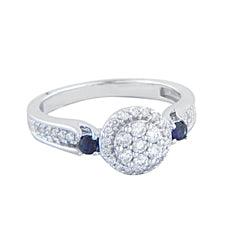 EternalDia 3/8 Carat T.W. Diamond 10kt White gold Three stone ring - EternalDia