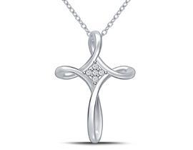 EternalDia Swirl Infinity Religious Cross Pendant Necklace - EternalDia