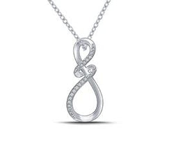 EternalDia Swirl Infinity Loop Pendant Necklace - EternalDia