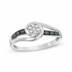 EternalDia 10K White Gold 1/10 Cttw Diamond Composite Promise Ring (IJ/I2I3) - EternalDia