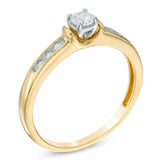 EternalDia 10k Yellow Gold Diamond Bridal Set Ring (0.25ct, IJ/I2I3) - EternalDia