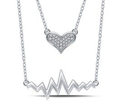 EternalDia Heart with Heartbeat Necklace - EternalDia