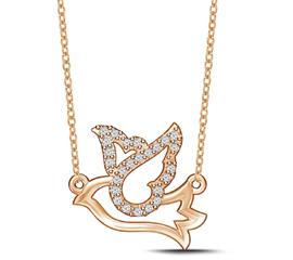 EternalDia Diamond Dove Pendant Necklace - EternalDia