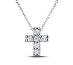 EternalDia Mini Cross Pendant Necklace - EternalDia