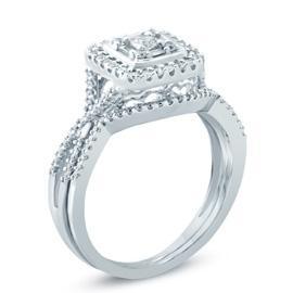 EternalDia Round & Baguette Diamond Bridal Set - EternalDia