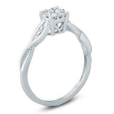 EternalDia Twisted Composite Engagement Ring - EternalDia