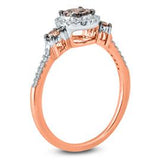 EternalDia Champagne And White Diamond Engagement Ring - EternalDia