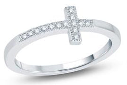 EternalDia Round Diamond Cross Ring - EternalDia