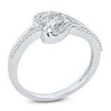 EternalDia White Diamond Heart Ring With Miracle Plate - EternalDia