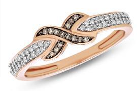 EternalDia Champagne Diamond Infinity Fashion Ring - EternalDia