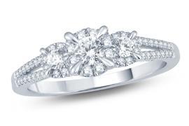 EternalDia Diamond Three Stone Fashion Ring - EternalDia