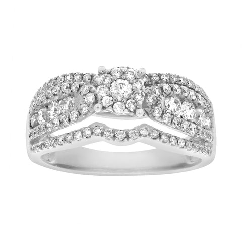 EternalDia 0.88 CT. T.W. Diamond Engagement Ring - EternalDia