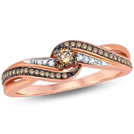 EternalDia Champagne Diamond Promise Ring - EternalDia