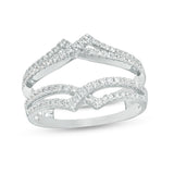 3/8 Cttw Diamond Split Shank Ring Solitaire Enhancer Ring Wrap in 14K Rose Gold (0.37 Cttw, I-I2) Diamond Guard Ring