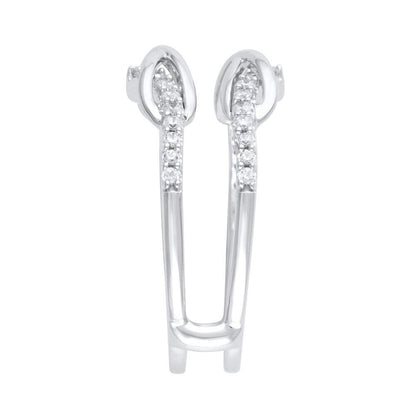 3/8 Cttw Diamond Double Infinity Enhancer Wrap Ring in 10K Two-Tone Gold (0.37 Cttw, J-I2) Diamond Guard Ring