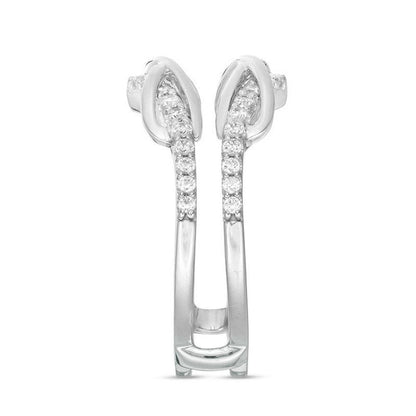 3/8 Cttw Diamond Double Infinity Enhancer Wrap Ring in 10K Two-Tone Gold (0.37 Cttw, J-I2) Diamond Guard Ring