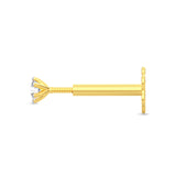 EternalDia Diamond Nose Stud Lip Labret/Screw Ring Piercing Pin Bone 14K Gold 19 Gauge (GH/I1-I2)