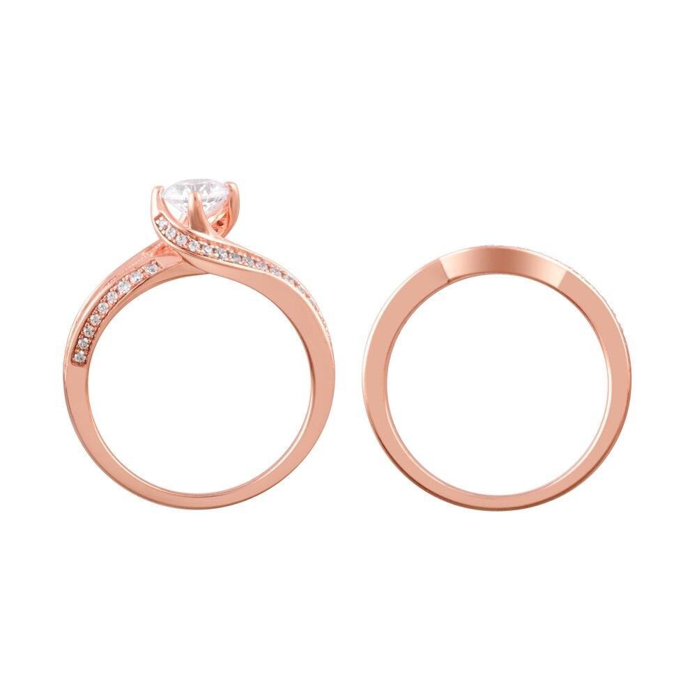 1 Cttw Diamond Bypass Vintage-Style Bridal Set in 14K Rose Gold (1 Ct, I-I2)