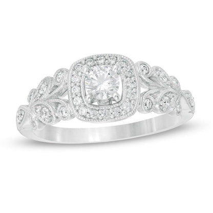 1 Cttw Diamond Starburst Frame Engagement Ring in 14K Rose Gold (1 Ct, I-I2)