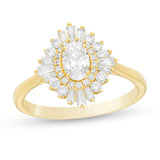 1 Cttw Diamond Double Row Crown Solitaire Enhancer Ring Wrap in 14K Yellow Gold (1 Ct, I-I2)
