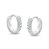 1/4 Cttw Diamond Hoop Earrings in 10K White Gold (0.25 Ct, I-I3)