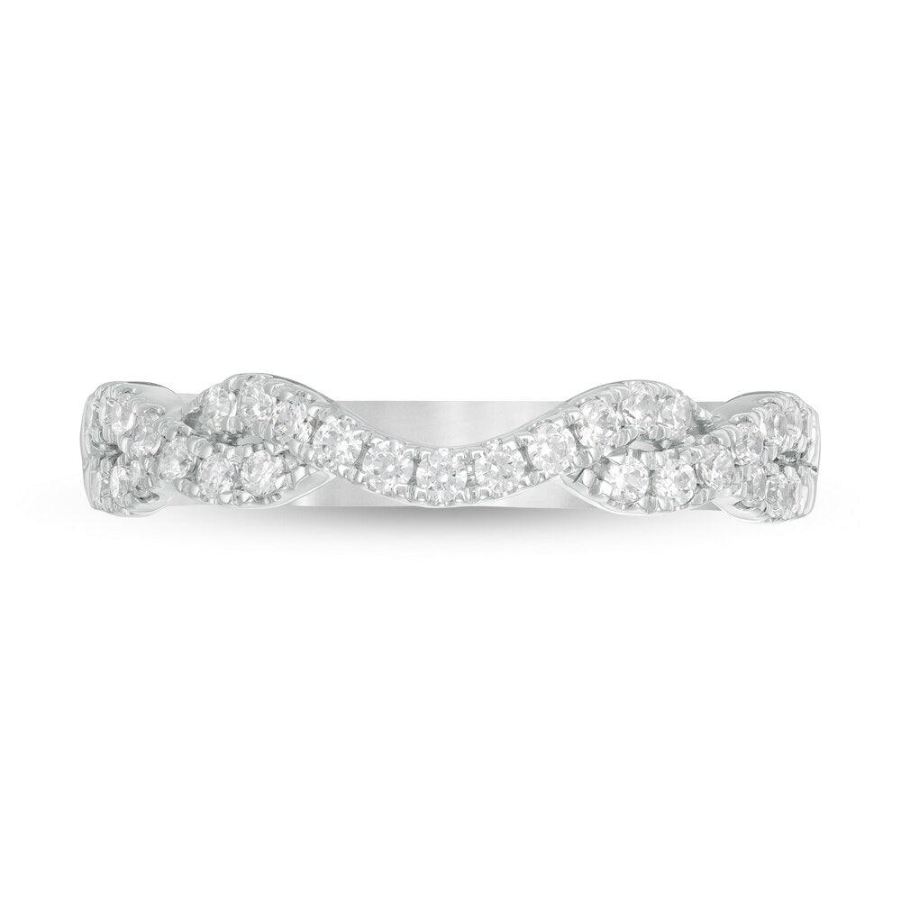 1/3 Cttw Diamond Twist Contour Band in 14K White Gold (0.33 Ct, I-I2)