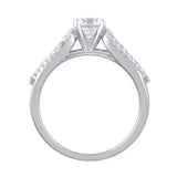 1-1/4 Cttw Diamond Vintage-Style Engagement Ring in 14K White Gold (0.75 Ct, I-I2)