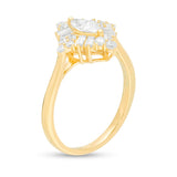 1 Cttw Marquise Diamond Starburst Frame Engagement Ring in 14K Gold (1 Ct, I-I2)