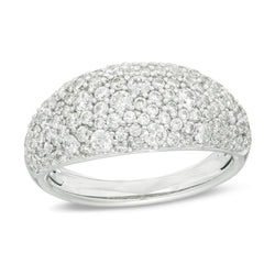 1-5/8 Cttw Composite Diamond Dome Anniversary Ring in 14K White Gold (0.38 Ct, I-I2)