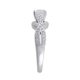 1 Cttw Princess-Cut Diamond Twist Shank Vintage-Style Engagement Ring in 14K White Gold (1 Ct, I-I2)