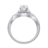 1 Cttw Princess-Cut Diamond Twist Shank Vintage-Style Engagement Ring in 14K White Gold (1 Ct, I-I2)