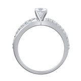 3/4 Cttw Princess-Cut Diamond Twist Shank Engagement Ring in 14K White Gold (0.75 Ct, I-I2)