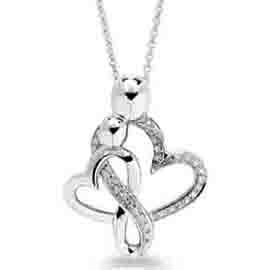 EternalDia Round Diamond Mothers Pendant Necklace - EternalDia